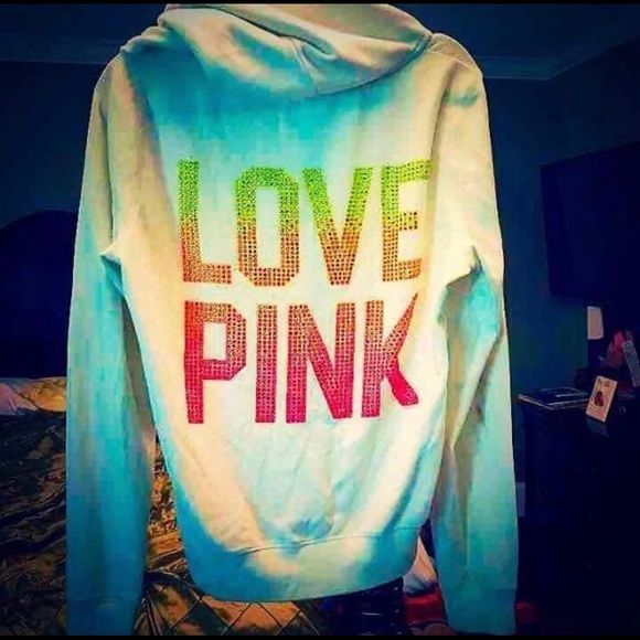 VS PINK Large Vintage Sunset Ombré Full Zip- RARE/H2F - Picture 2 of 9